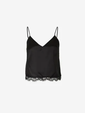 Top Satinado Cuello V